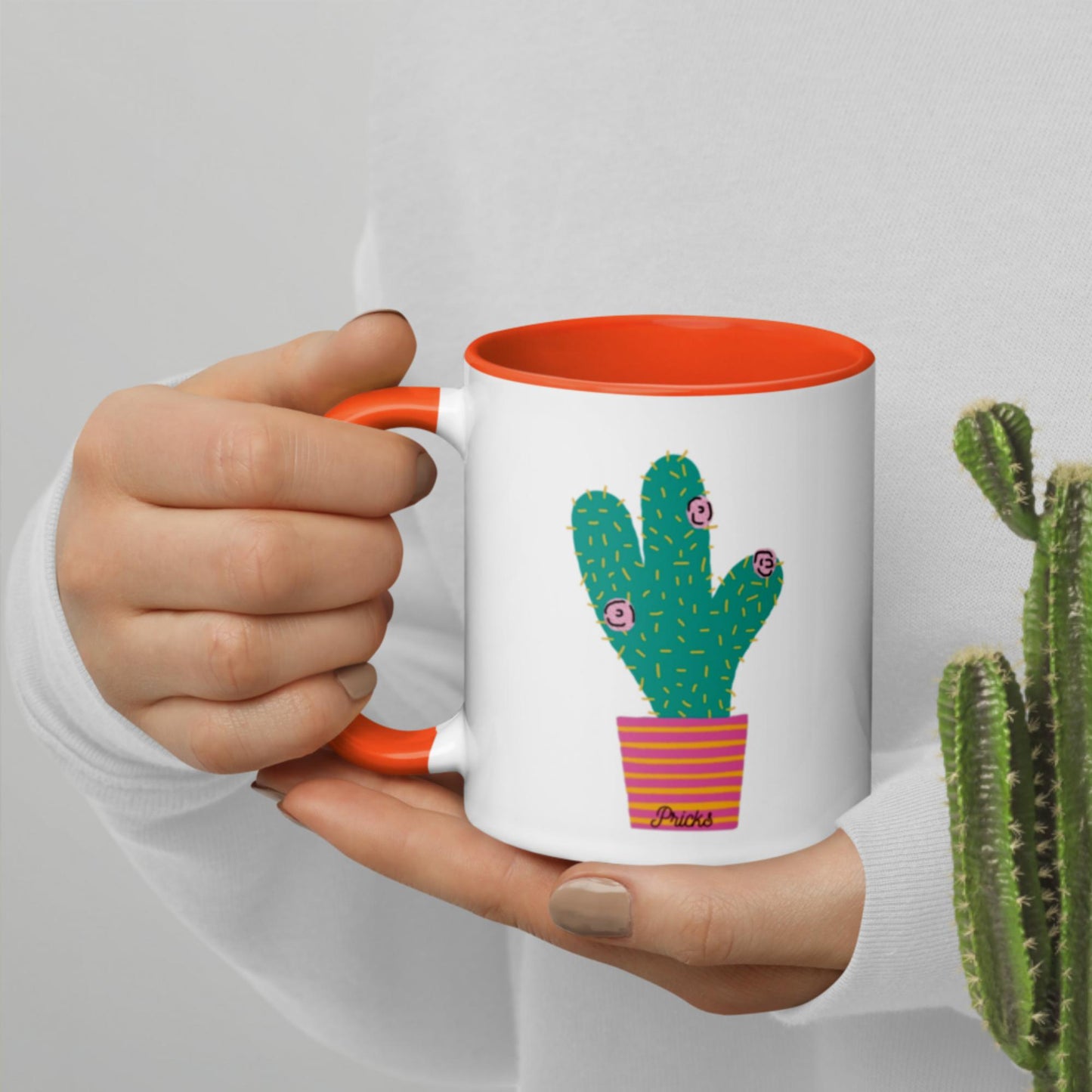 Sharp by Design 'Pricks' No.10 - Mug with Colour Inside