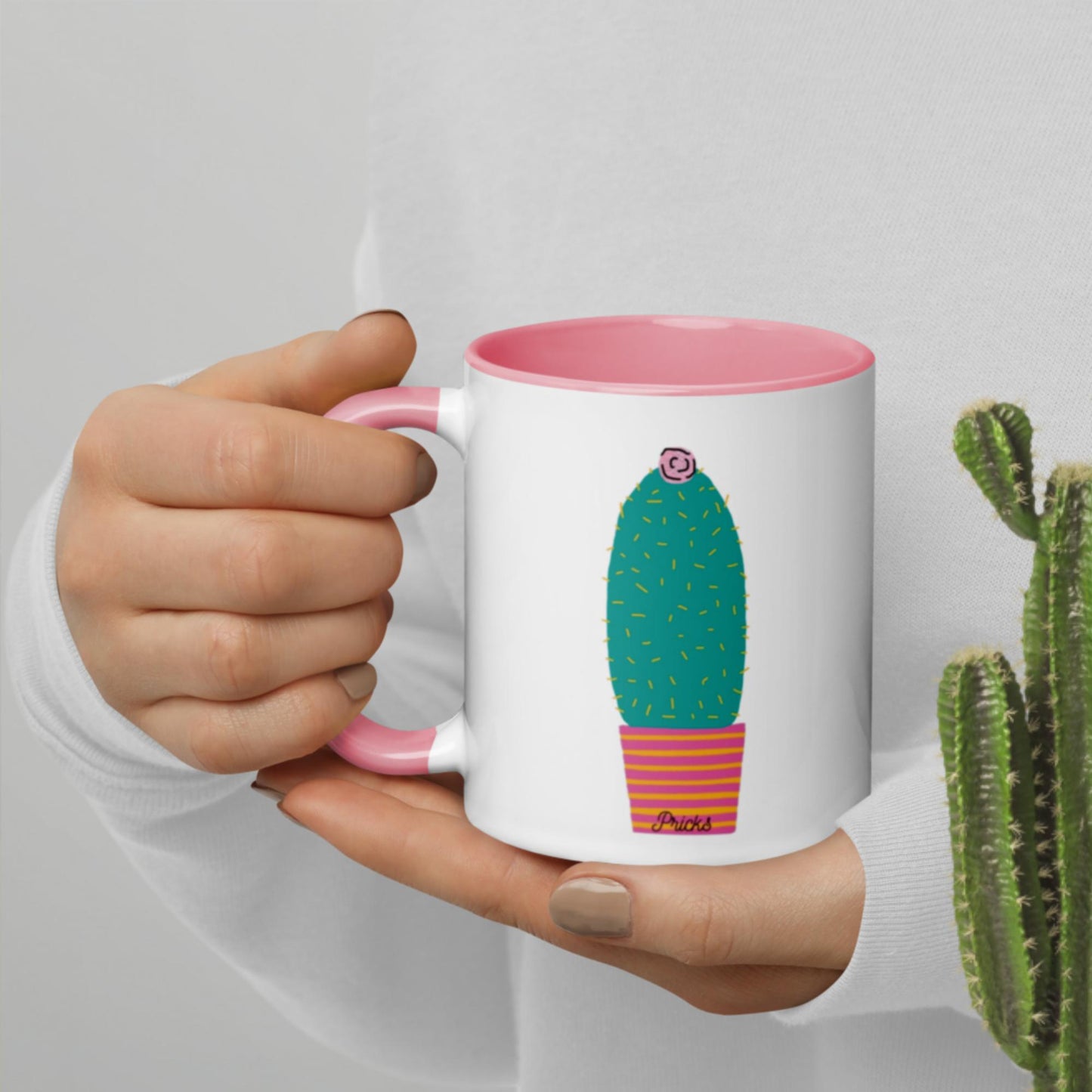 Sharp by Design 'Pricks' No.4 - Mug with Colour Inside