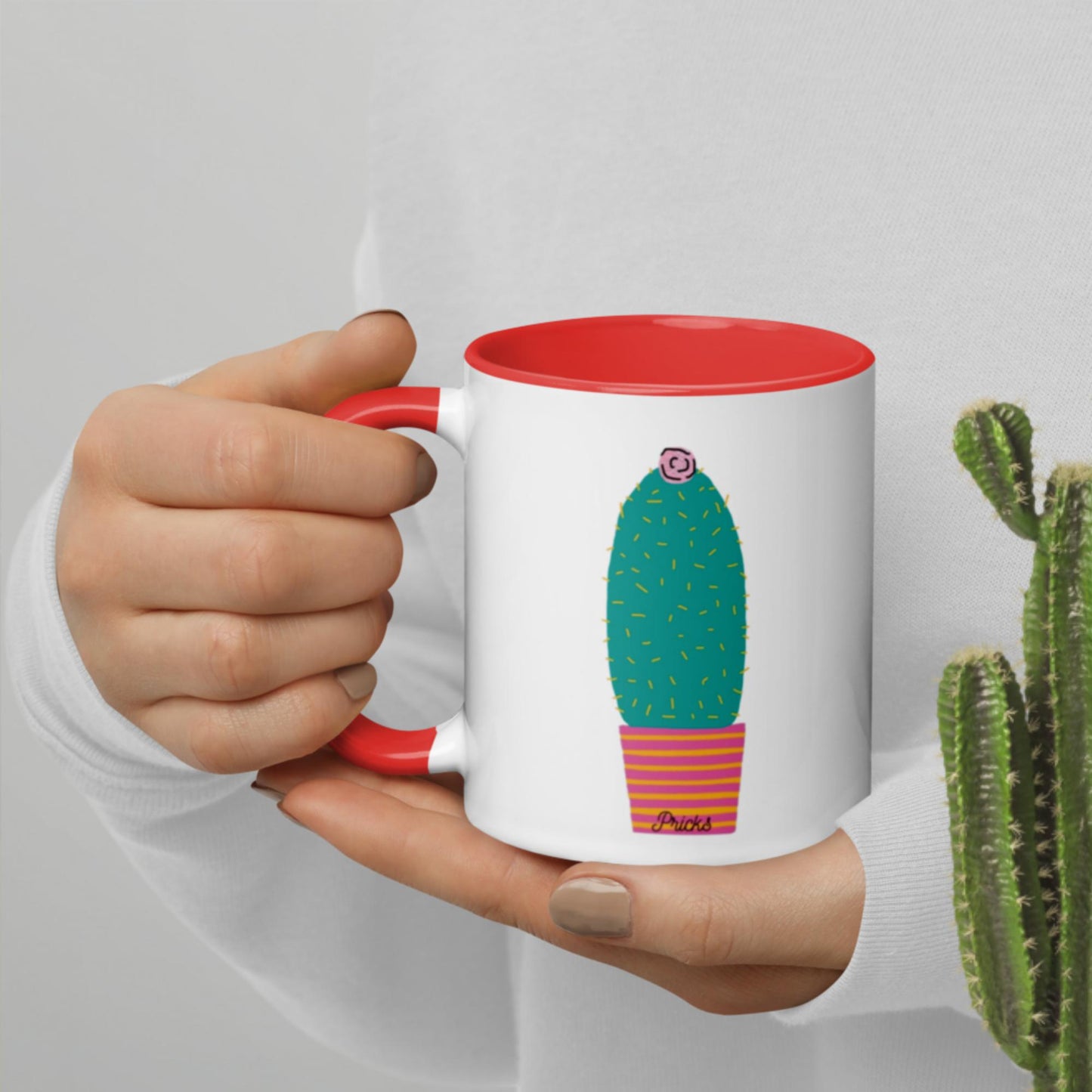 Sharp by Design 'Pricks' No.4 - Mug with Colour Inside