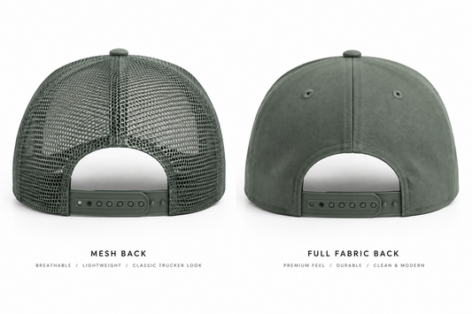 golf trucker hat mesh back panel detail