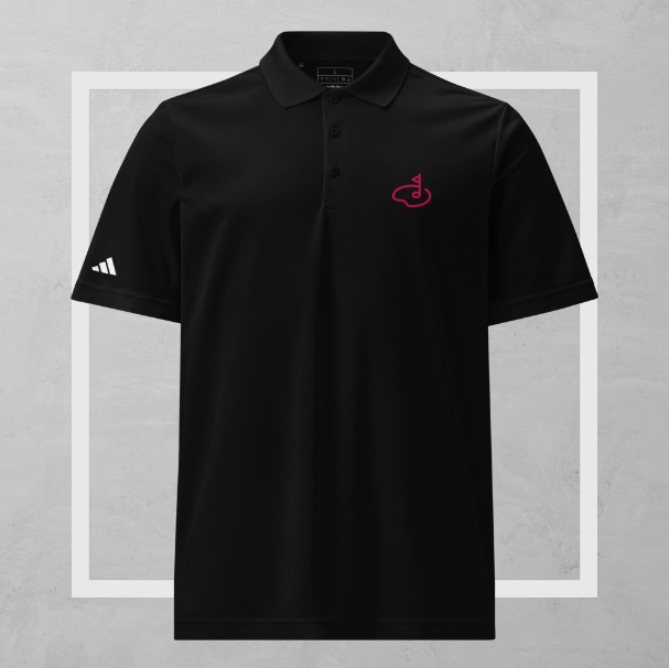 The Fairway Polo | Pink Accent Golf Polo | Adidas Collaboration | Black & Pink