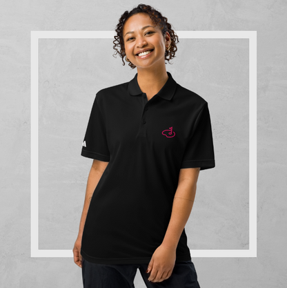 The Fairway Polo | Pink Accent Golf Polo | Adidas Collaboration | Black & Pink