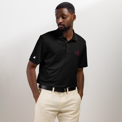 The Fairway Polo | Pink Accent Golf Polo | Adidas Collaboration | Black & Pink
