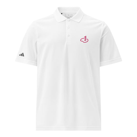 White Golf Polo with Pink accent