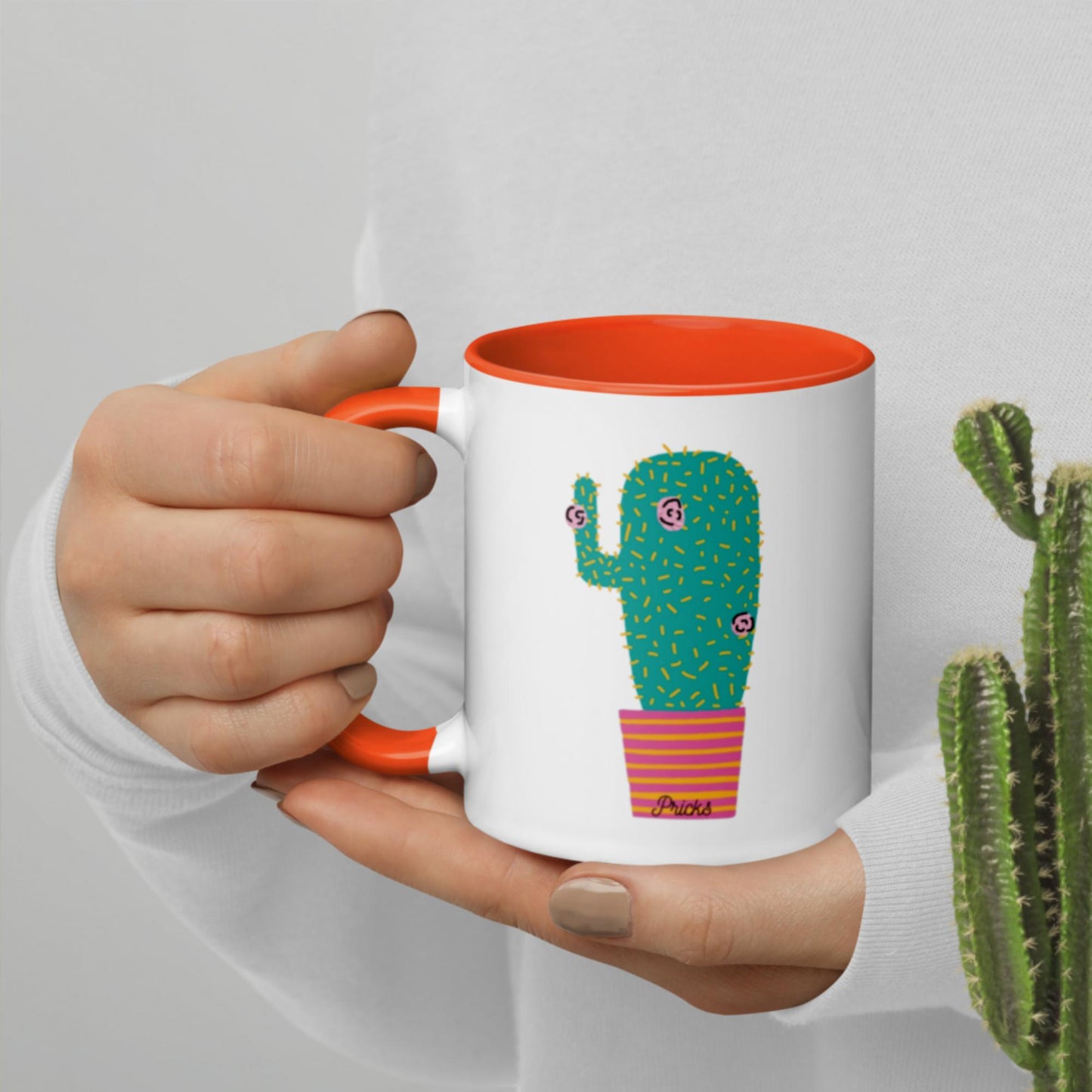Sharp by Design 'Pricks' No.8 - Mug with Colour Inside