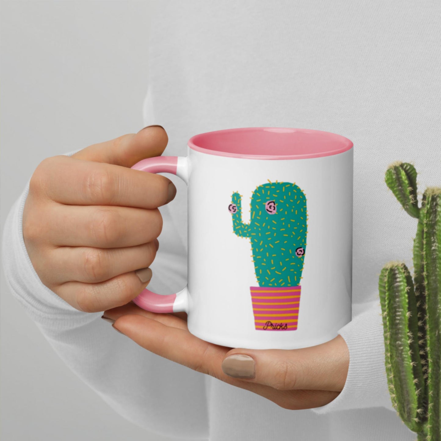 Sharp by Design 'Pricks' No.8 - Mug with Colour Inside
