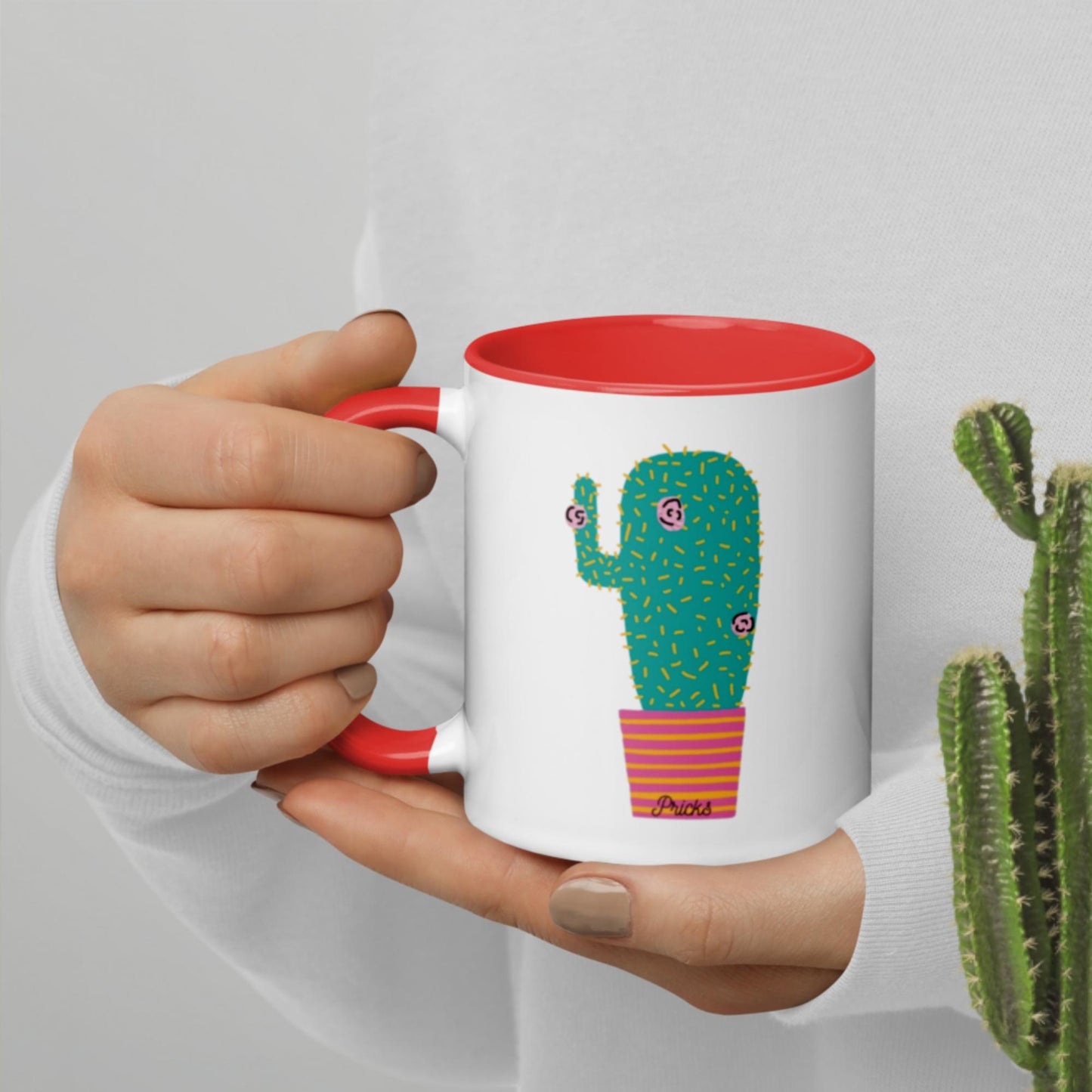Sharp by Design 'Pricks' No.8 - Mug with Colour Inside